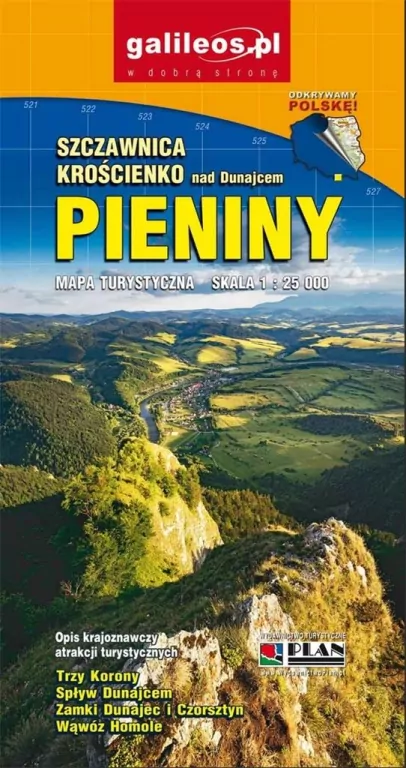 Mapa tur. - Pieniny, Szczawnica, Krościenko w.2023 - tantis.pl