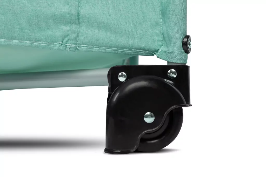 Caratero Łóżeczko turystyczne Esti opuszczany bok mintowe - tantis.pl