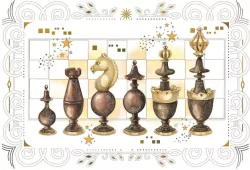 Karnet 12x18cm + koperta Szachy