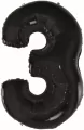 Balon foliowy B&C cyfra 3 czarna 92cm - tantis.pl