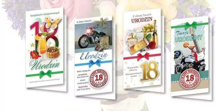 Karnet Złocony: 18 Urodziny, mix - tantis.pl