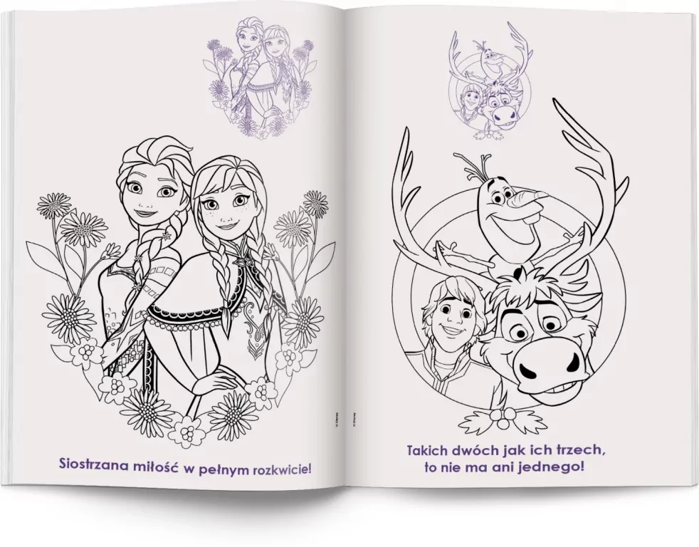 Disney Kraina Lodu. Kolorowanka z naklejkami - tantis.pl