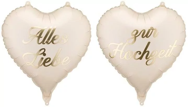 Balony foliowe serca Alles Liebe zur Hochzeit 45cm - tantis.pl