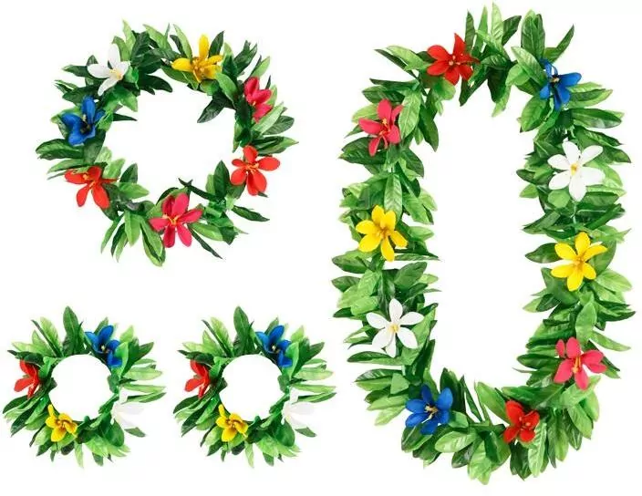 Zestaw hawajski zielony, rozmiar uniwersalny - tantis.pl