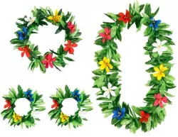 Zestaw hawajski zielony, rozmiar uniwersalny