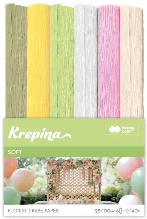Krepina marszczona 25x100cm Soft 6 kolorów - tantis.pl