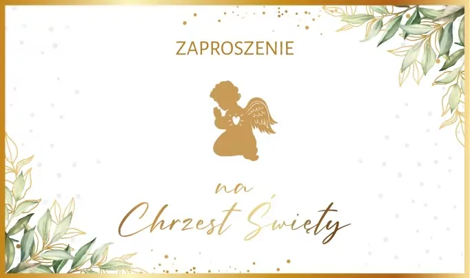 Zaproszenie Chrzest - tantis.pl