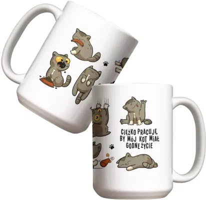 Kubek. Godne życie kot 440ml