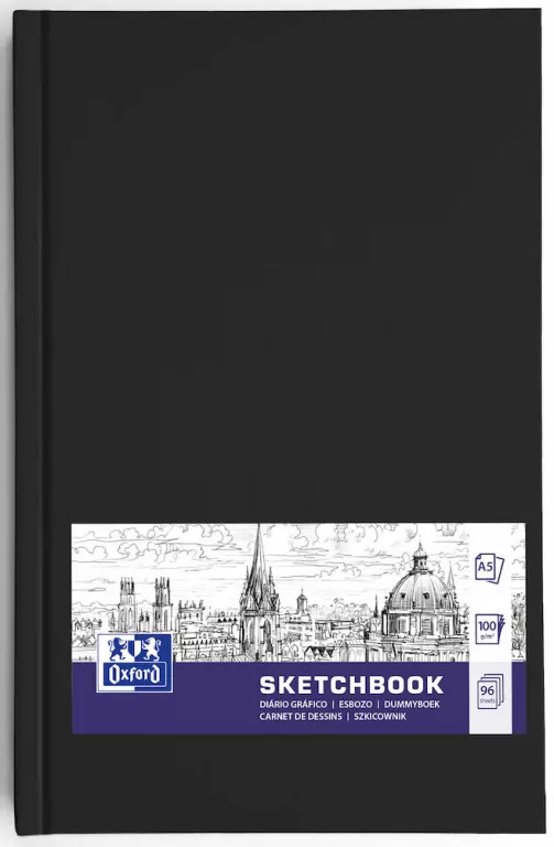 Szkicownik A5 96k Oxford sketchbook czarny 1 sztuka - tantis.pl