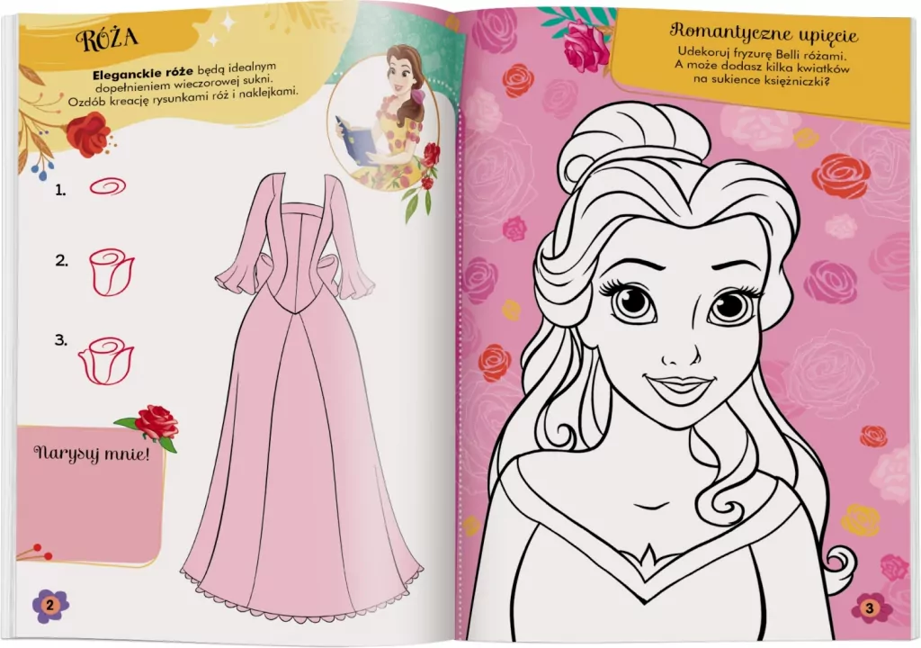 Kwiaty. Rysuję, koloruję, ozdabiam. Disney Księżniczka - tantis.pl