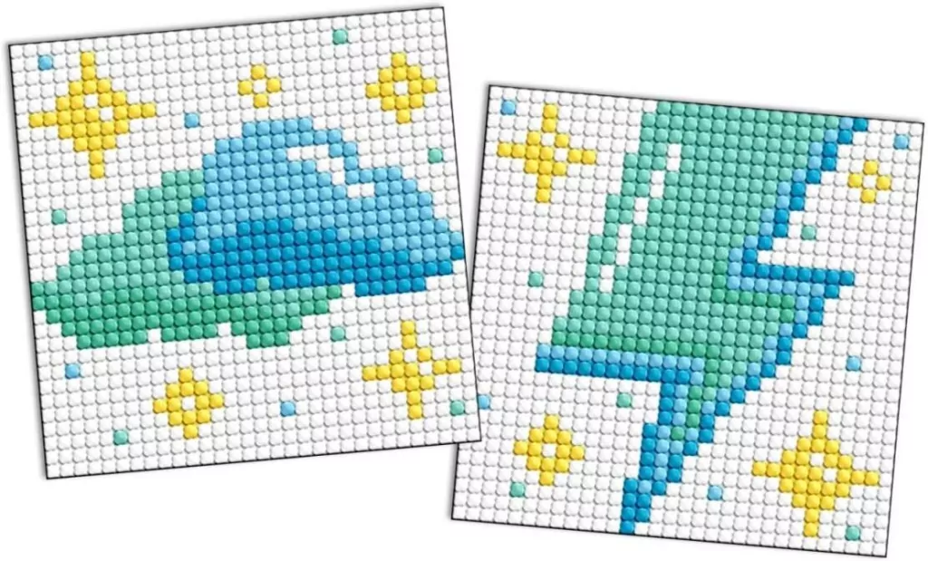 Diamentowa mozaika na magnes - LOL Chmura 9x9cm - tantis.pl