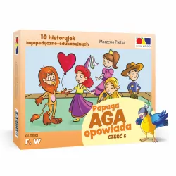 Historyjki obrazkowe. Papuga Aga opowiada. Część 6 - głoski F, W