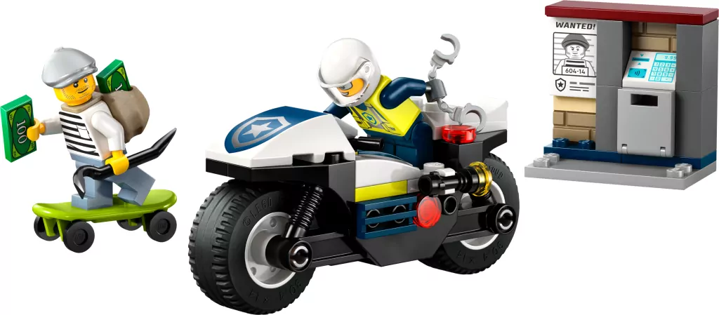 LEGO® City. Pościg na motocyklu policyjnym 60455 - tantis.pl