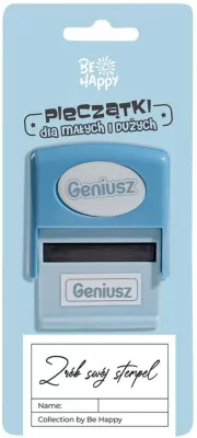 Pieczątka z napisem - Geniusz