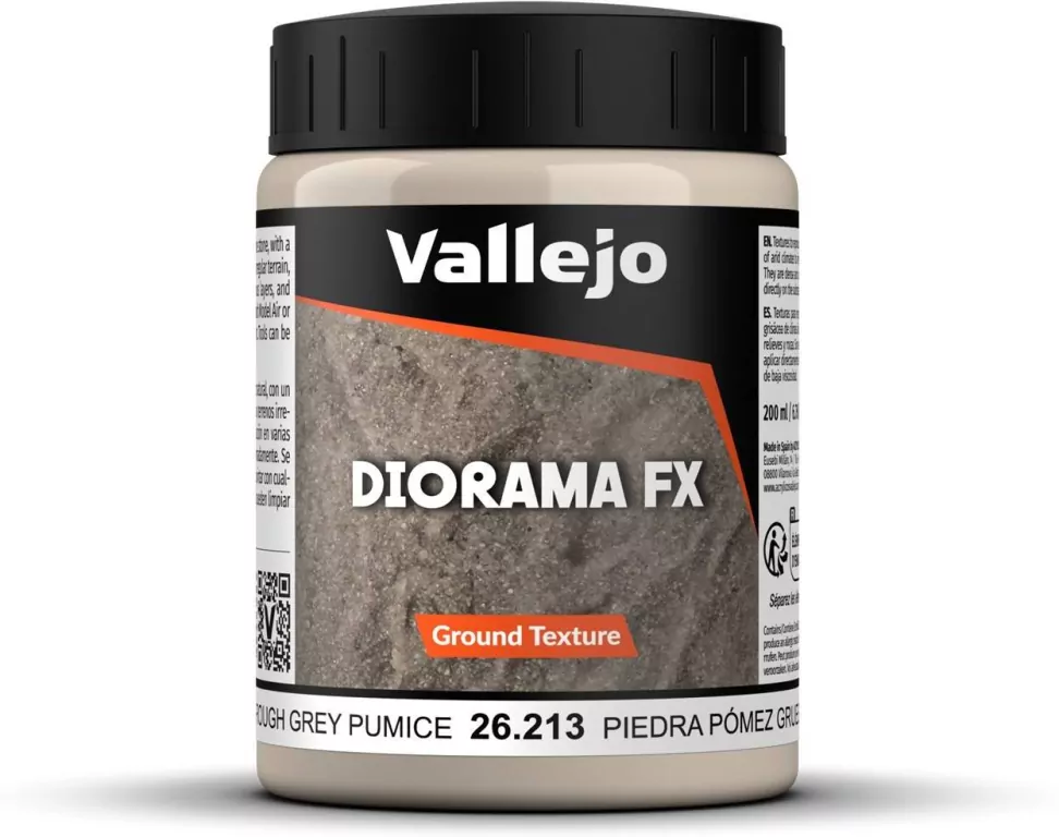Vallejo: 26.213 - Diorama FX - Ground Textures - Grey Pumice (200 ml) - tantis.pl
