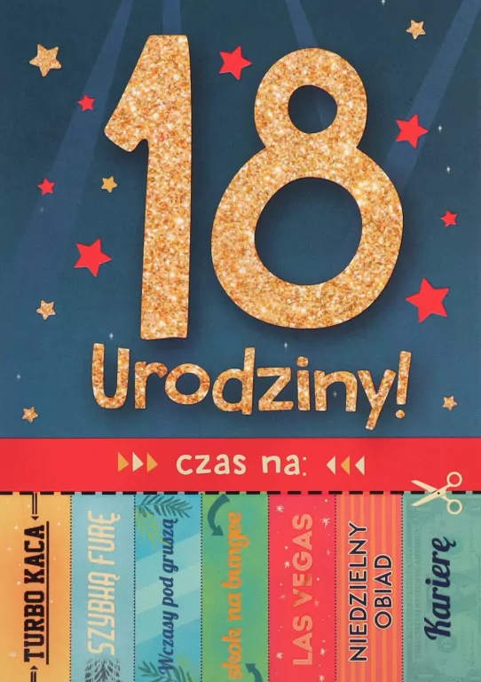 KARNET URODZINY 18 B6 Z KOP PD KB6-1860 - tantis.pl