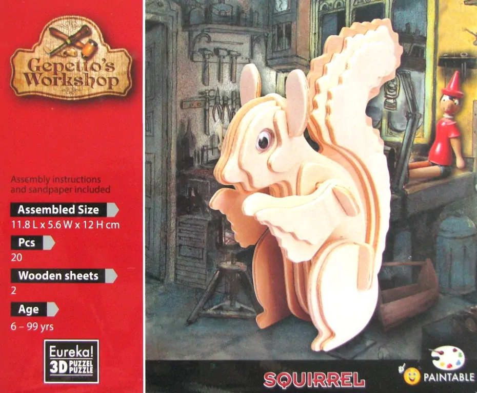 Łamigłówka drewniana Gepetto - Wiewiórka G3 - tantis.pl