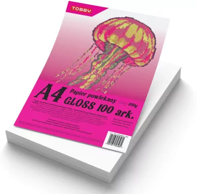 Papier A4 powlekany kredowany gloss 100 ark. 350g