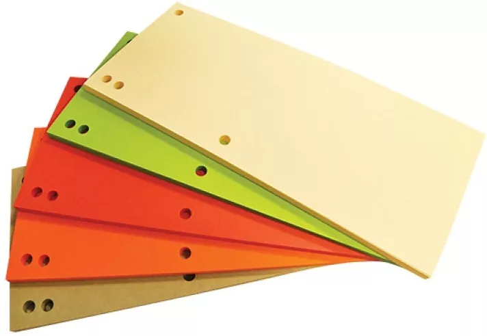 Przekładki A4 Office Products karton 235x105mm 100szt. mix kolorów - tantis.pl