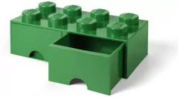 LEGO(R) pojemnik klocek z szufladami ósemka zielony