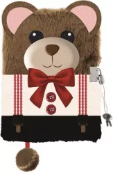 Pamiętnik A5/96K z kłódką 3D Teddy bear