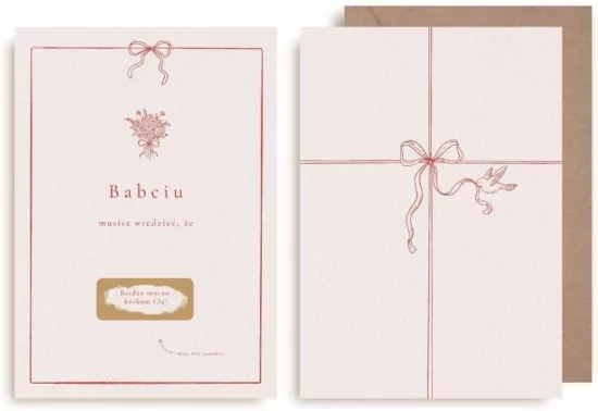 Kartka zdrapka - Babciu, kocham Cię