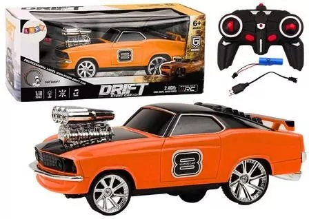 Auto R/C 1:18 Drift 360 światło dźwięk pomarańcz. - tantis.pl