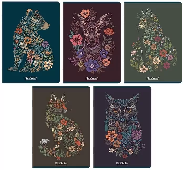 Zeszyt A5/80K kratka Florimals (5szt) HERLITZ - tantis.pl
