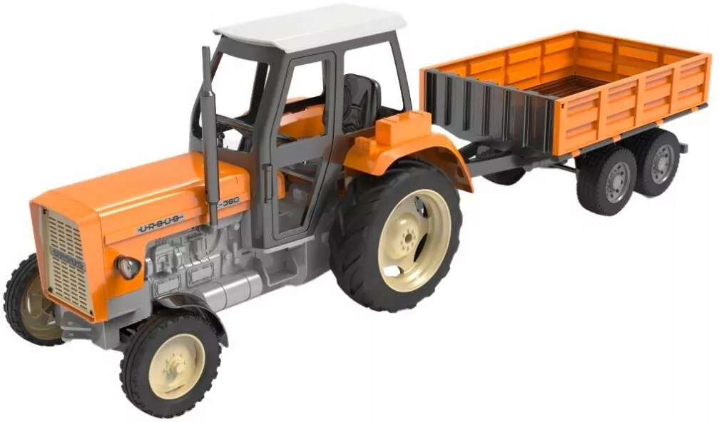 Traktor URSUS C-360 żółty manualny z przyczepą Double Eagle - tantis.pl