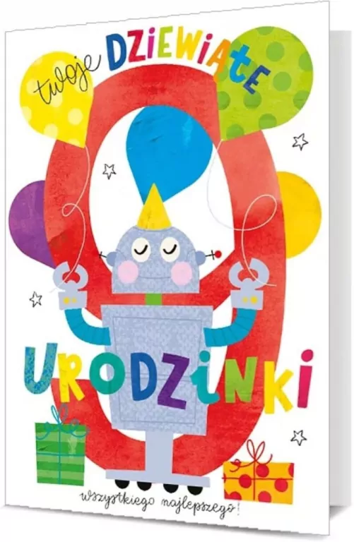 KARNET URODZINY 9 B6 Z KOP PD KB6-1847 FOL - tantis.pl