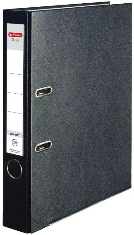 Segregator A4 5cm PP czarny Q file - tantis.pl