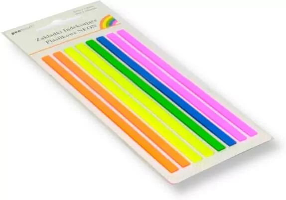 Zakładki indeksujące neon 5x135mm plastik - tantis.pl