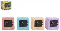 Skarbonka Sejf 9x9cm 4 kolory 570407 mix cena za 1 szt