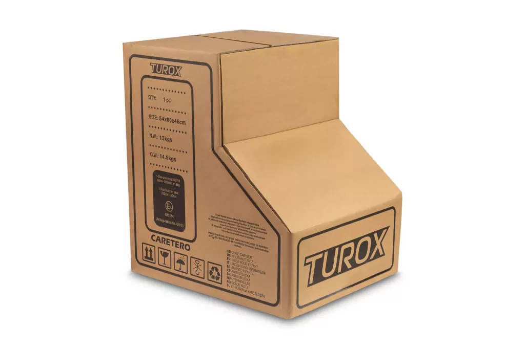 Caratero Fotelik Turox I-Size szary (40-150cm) - tantis.pl