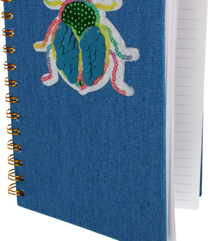 Notes na spirali A5 Jeans Skarabeusz - tantis.pl