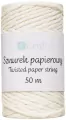 Sznurek papierowy skręcany 50m ecru - tantis.pl