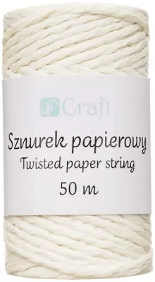 Sznurek papierowy skręcany 50m ecru