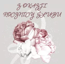 Karnet kwadrat Swarovski. Rocznica Ślubu