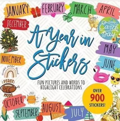 Książka z naklejkami 900szt - A Year in Stickers - tantis.pl
