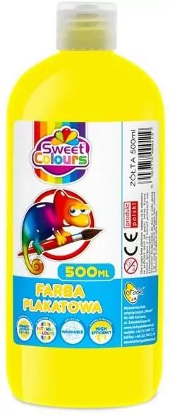 Farba plakatowa 500ml. Żółta - tantis.pl