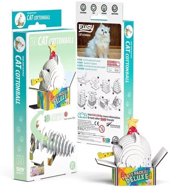 Kotek Perski Cottonball Eugy. Eko Układanka 3D - tantis.pl