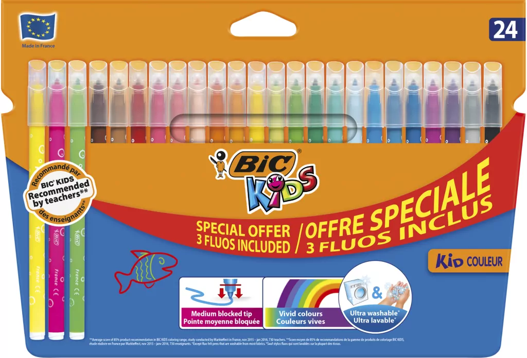 Flamastry Kid Couleur Fluo 20+4 kolory - tantis.pl