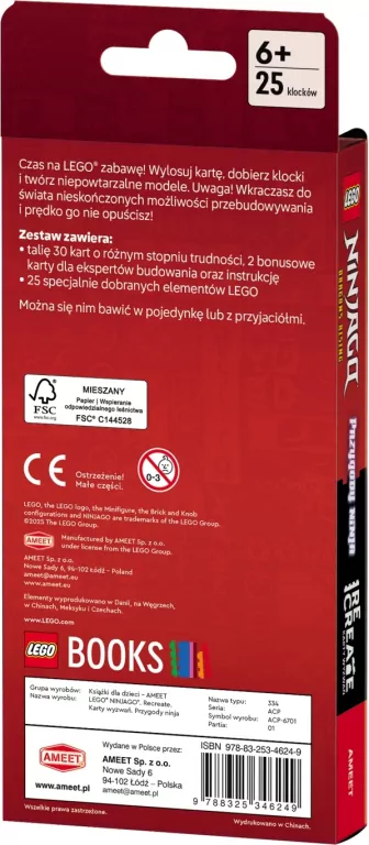 Lego Recreate. Karty Wyzwań. Przygody ninja - tantis.pl