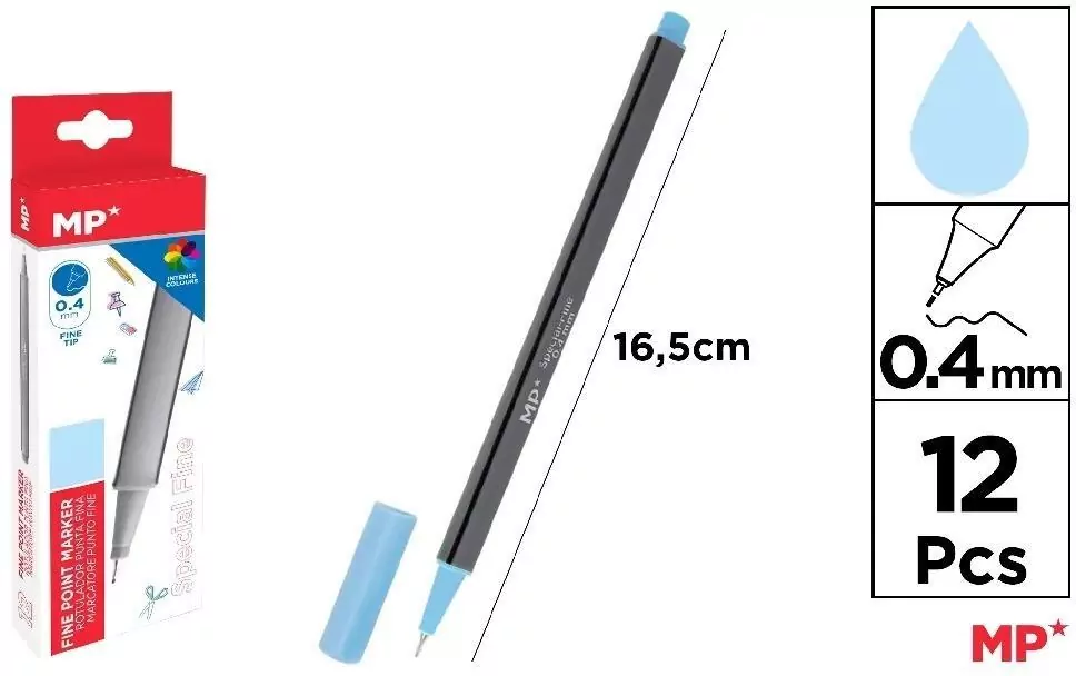 Cienkopis 0.4mm błękitny - tantis.pl