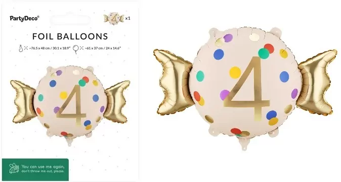 Balon foliowy Cukierek 4 61x37cm - tantis.pl