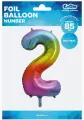 Balon foliowy 2. Tęczowa 85cm - tantis.pl
