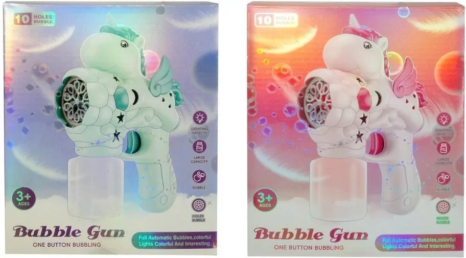 Pistolet do baniek mydlanych jednorożec MIX - tantis.pl