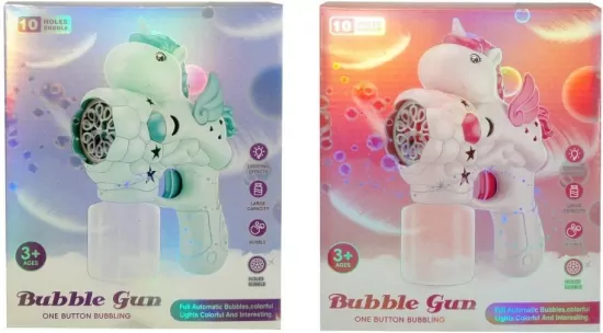 Pistolet do baniek mydlanych jednorożec MIX