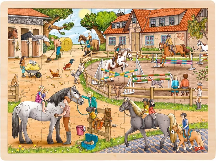 Puzzle 96 el. Szkółka jeździecka - tantis.pl