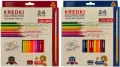 Kredki ołówkowe trójkątne 24 kolory z temperówką, mix - tantis.pl